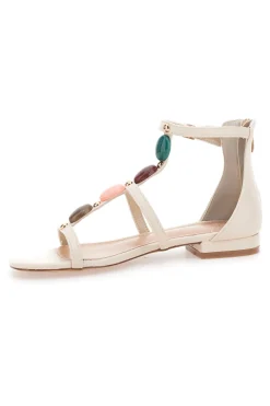 Sandali Beige con Pietre Colorate MON DIEU 695