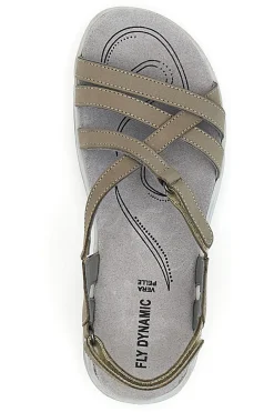 Sandali Beige Con Sottopiede in Vera Pelle Fly Dinamic 65