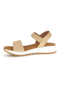 Sandali beige con strappi in velcro suola comfort Plocadi Bza242387a