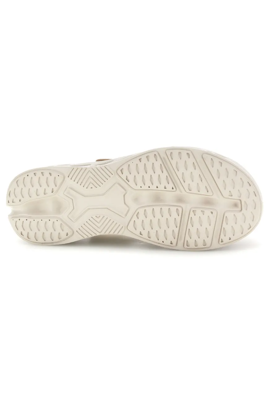 Sandali beige con strappi in velcro suola comfort Plocadi G88382