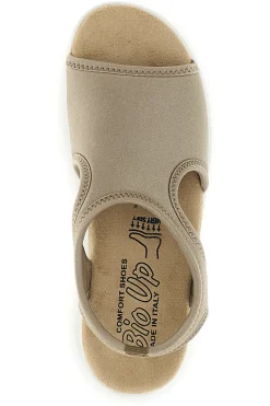 Sandali beige con suola antiscivolo e soletta comfort very soft Bio up 01
