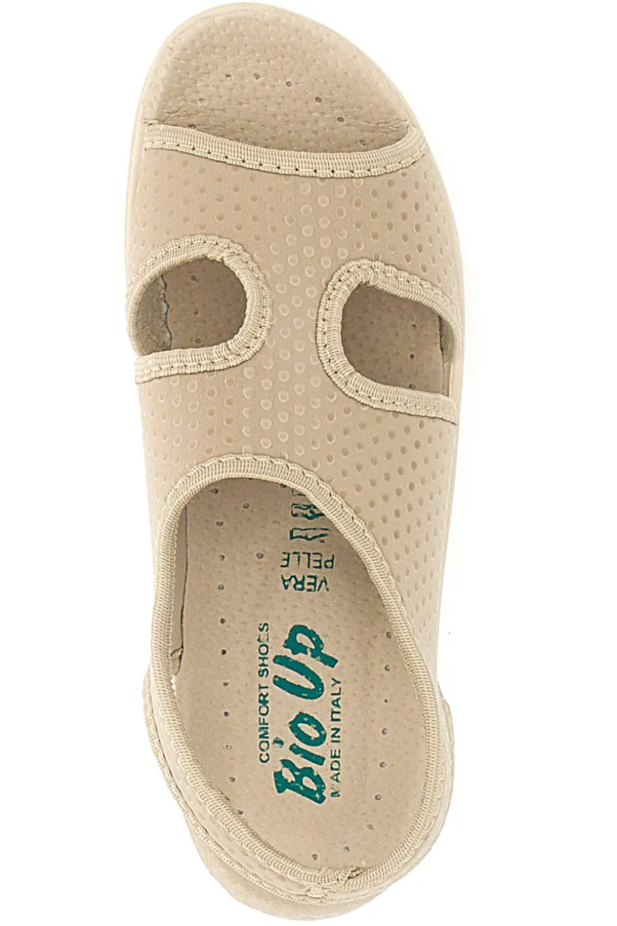 Sandali Beige con Tomaia in Vera Pelle BIO UP 721