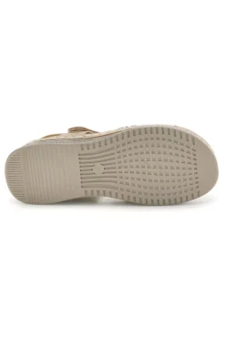Sandali Beige con Zeppa e Brillantini Mio tempo Q17729