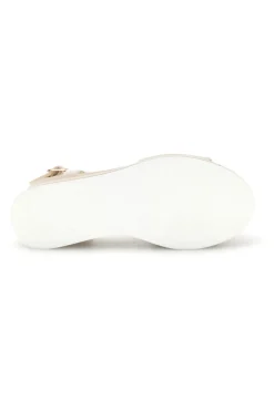 Sandali Beige con zeppa e fibbia decorativa Energy E474