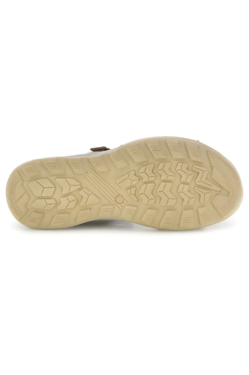 Sandali beige in vera pelle con plantare anatomico 6 fly dinamic FD41