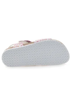 Sandali bianchì con fantasia rosa con fibbie regolabili Pitt Kids 14503