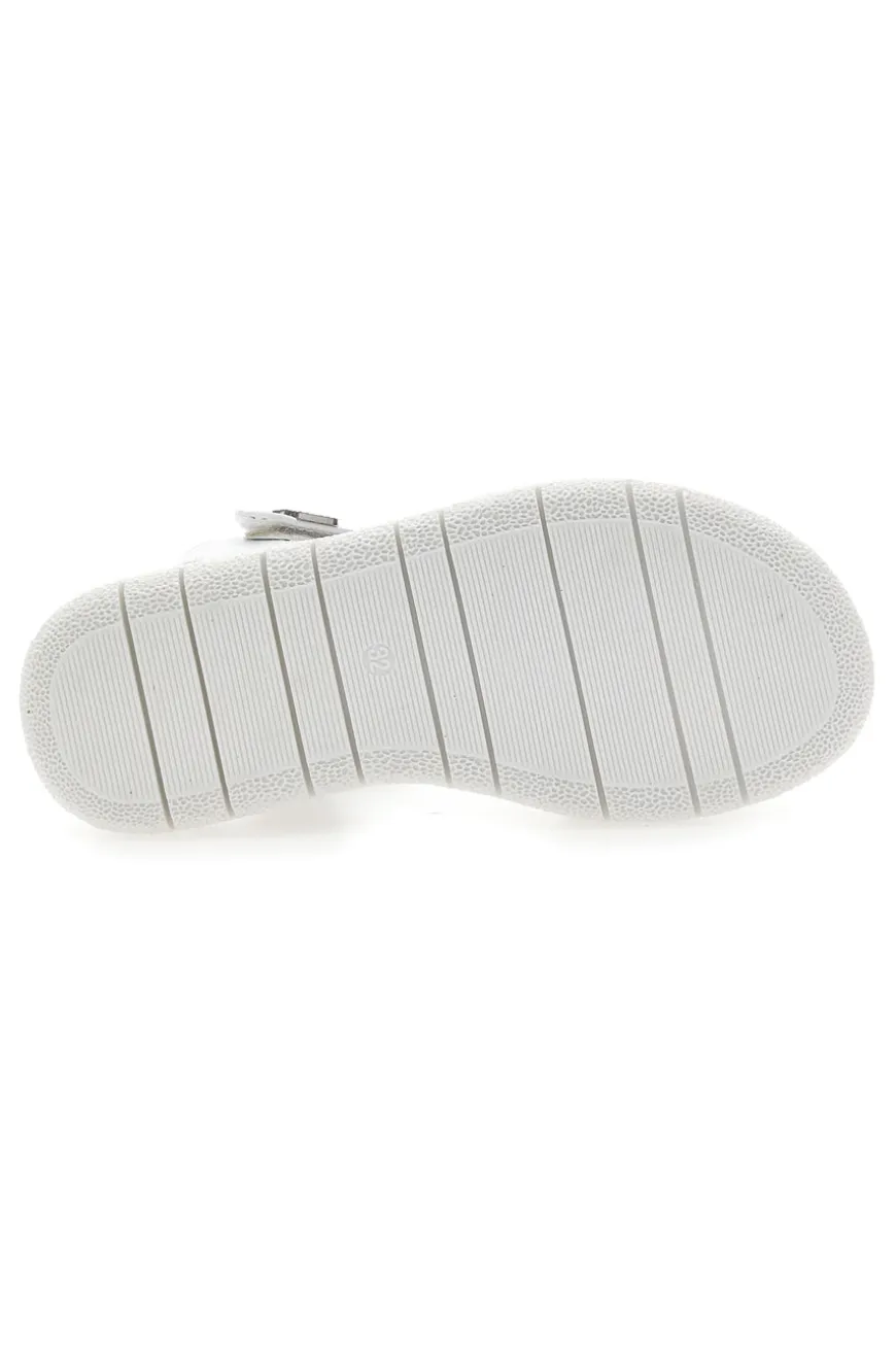 Sandali bianche e argento con applicazioni floreali Laura Biagiotti 96109489