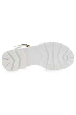 Sandali bianchi con borchie oro e suola chunky Laura Biagiotti AG1728316313