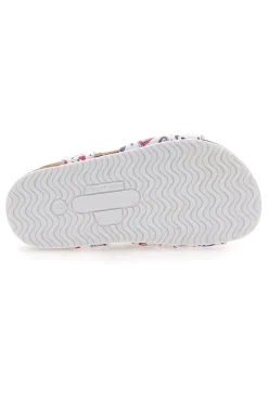 Sandali bianchi con cuori e fiore glitterato PITTARELLO BIO 257A740SR