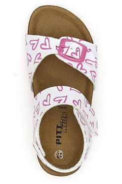 Sandali Bianchi con Cuori Rosa PITT KIDS 45289GLO