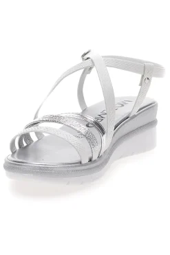 Sandali Bianchi con Dettagli Argento e Platform MIO TEMPO 2433