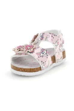 Sandali bianchi con fantasia floreale e stampa unicorni Pitt kids 14602