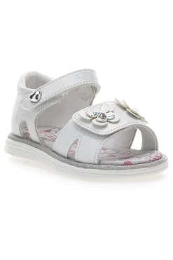 Sandali Bianchi con Farfalle e Doppio Velcro GRAZIE GIRL 15018