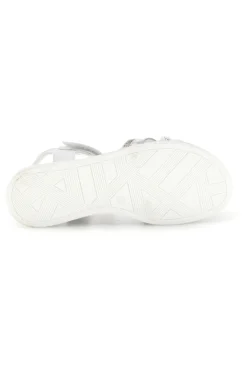 Sandali bianchi con fascia argento e brillanti Grazie girl 14342
