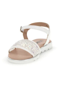 Sandali bianchi con fascia brillante Pitt kids 392637S