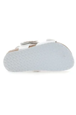 Sandali Bianchi con Glitter e Strappi In Velcro Pitt Kids 14417