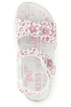 Sandali Bianchi con Stampa Cuori Pitt kids 14609