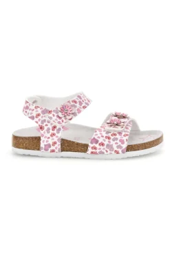 Sandali Bianchi con Stampa Cuori Pitt kids 14609