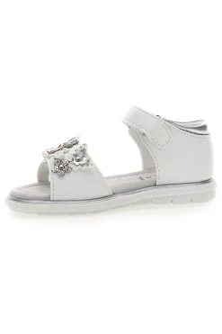 Sandali Bianchi Con Strappo in Velcro Grazie 200C355