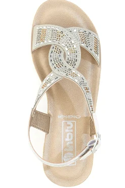 Sandali bianchi con strass comfort INBLU 43BV