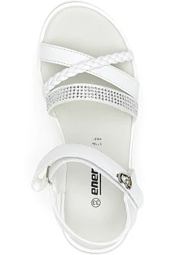 Sandali bianchi con strass e cuore ENERGY E532