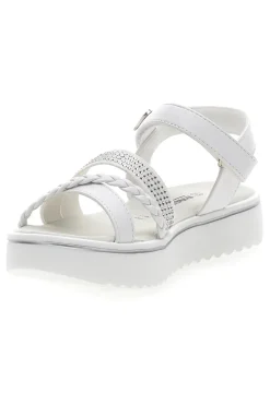 Sandali bianchi con strass e cuore ENERGY E532