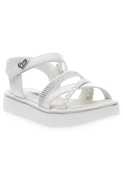 Sandali bianchi con strass e cuore ENERGY E532