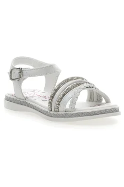 Sandali Bianchi con Strass Grazie Girl 14327