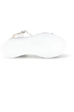 Sandali Bianchi con zeppa e catena decorativa Energy E425