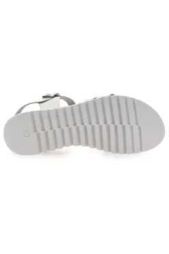 Sandali Bianchi e Argento con Cinturino Plocadi 005
