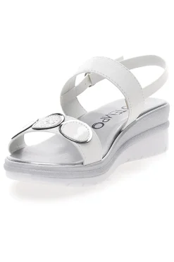 Sandali Bianchi e Argento con Platform Mio Tempo 2482