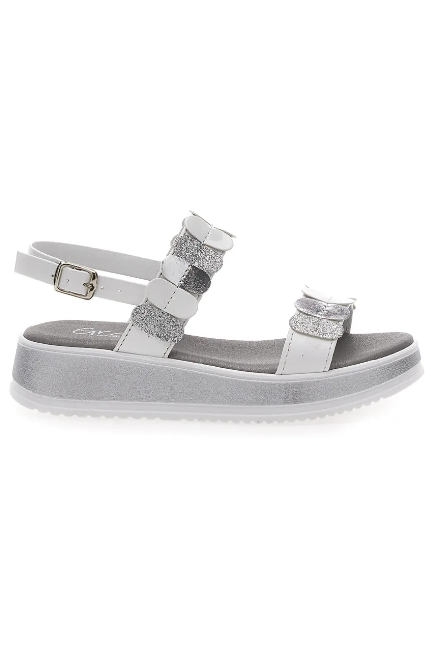 Sandali Bianchi Eleganti da Cerimonia Grazie Girl 11244033