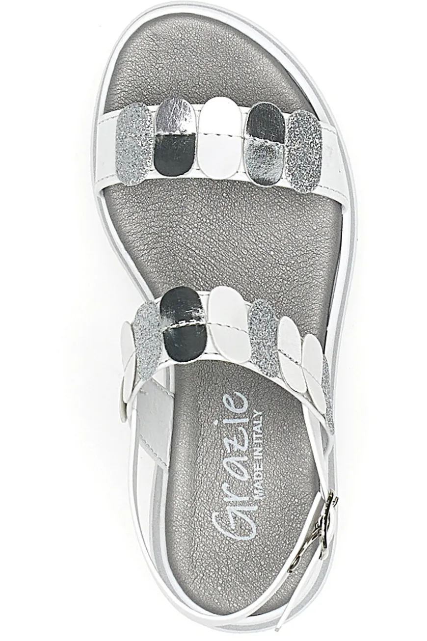Sandali Bianchi Eleganti da Cerimonia Grazie Girl 11244033