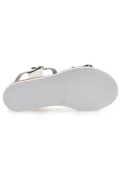 Sandali Bianchi e Platino Con Platform 4,5 cm Plocadi 3007