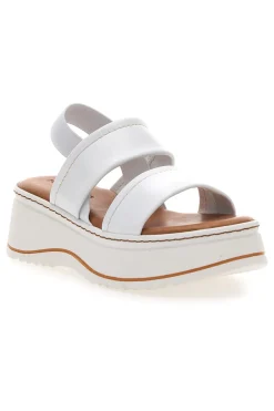 Sandali Bianchi in Pelle con Platform e Elastico Posteriore PITTARELLO 54874