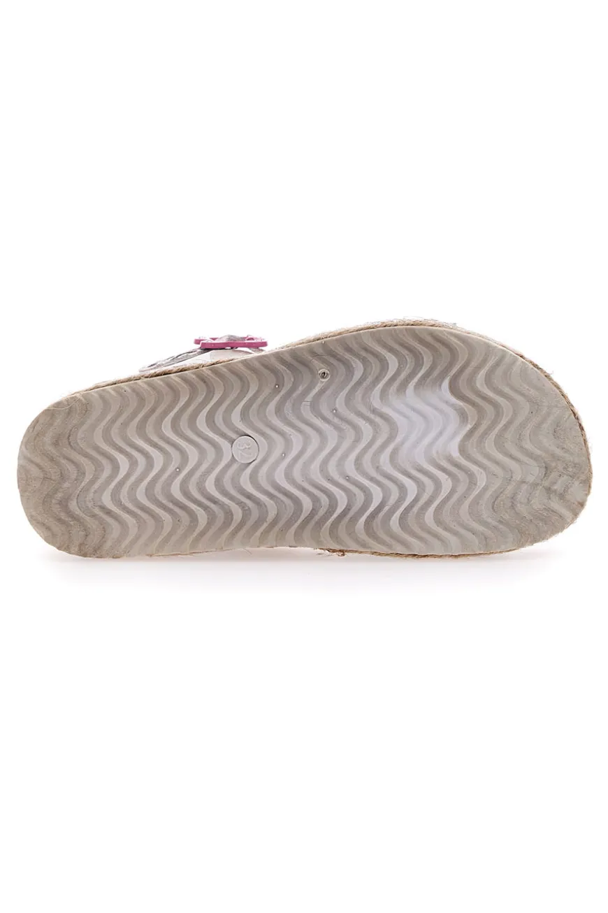 Sandali Bianchi Leopardati Con Cinturino Pitt Kids 14453