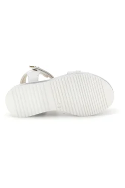 Sandali bianco con cinturini con brillantini Pitt kids 392629S