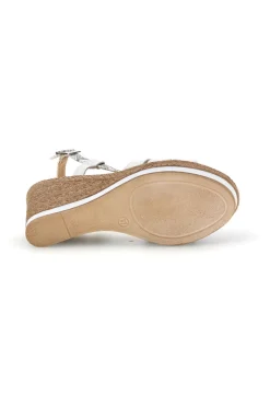 Sandali bianco Made in Italy con tomaia in pelle Pittarello look MK3226228