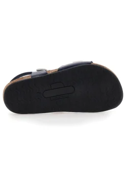 Sandali blu con cinturini stampati e plantare preformato Pittarello Bio 257A066SR