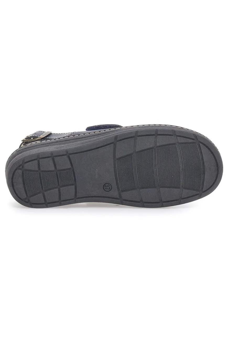 Sandali Blu con Cinturino e Sottopiede in Pelle PRIMA RIGA 182