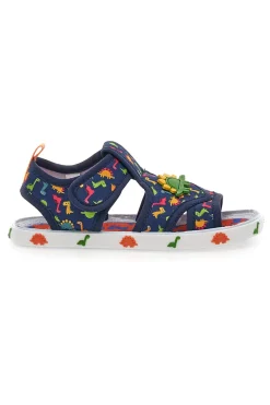 Sandali blu con dinosauri colorati Pitt kids PK2429A