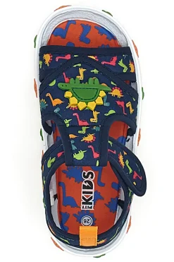 Sandali blu con dinosauri colorati Pitt kids PK2429A