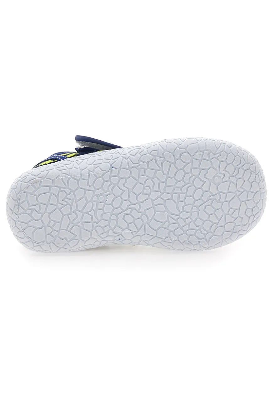 Sandali blu con dinosauri gialli punta chiusa PITT KIDS PK2492D