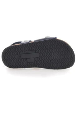 Sandali blu con fantasia marina e plantare in sughero PITTARELLO BIO 257A066SR