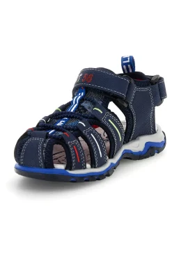 Sandali blu con punta chiusa e chiusura a strappo Pitt kids 15113