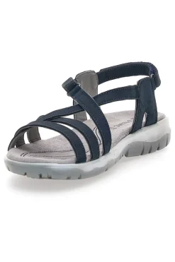 Sandali Blu Con Sottopiede in Vera Pelle Fly Dinamic 65