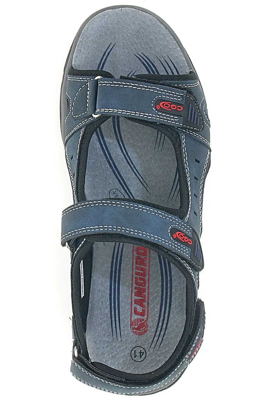 Sandali Blu Con Strappi in Velcro Canguro 1002