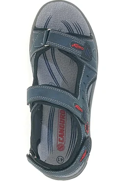Sandali blu con strappi regolabili Canguro CA1002 da uomo
