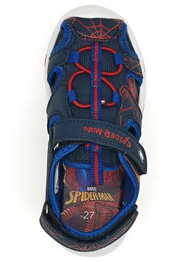 Sandali blu e rossi con luci Spiderman M14615