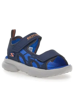 Sandali Blu In Tessuto Skechers Razor Splash Aqua Buddies